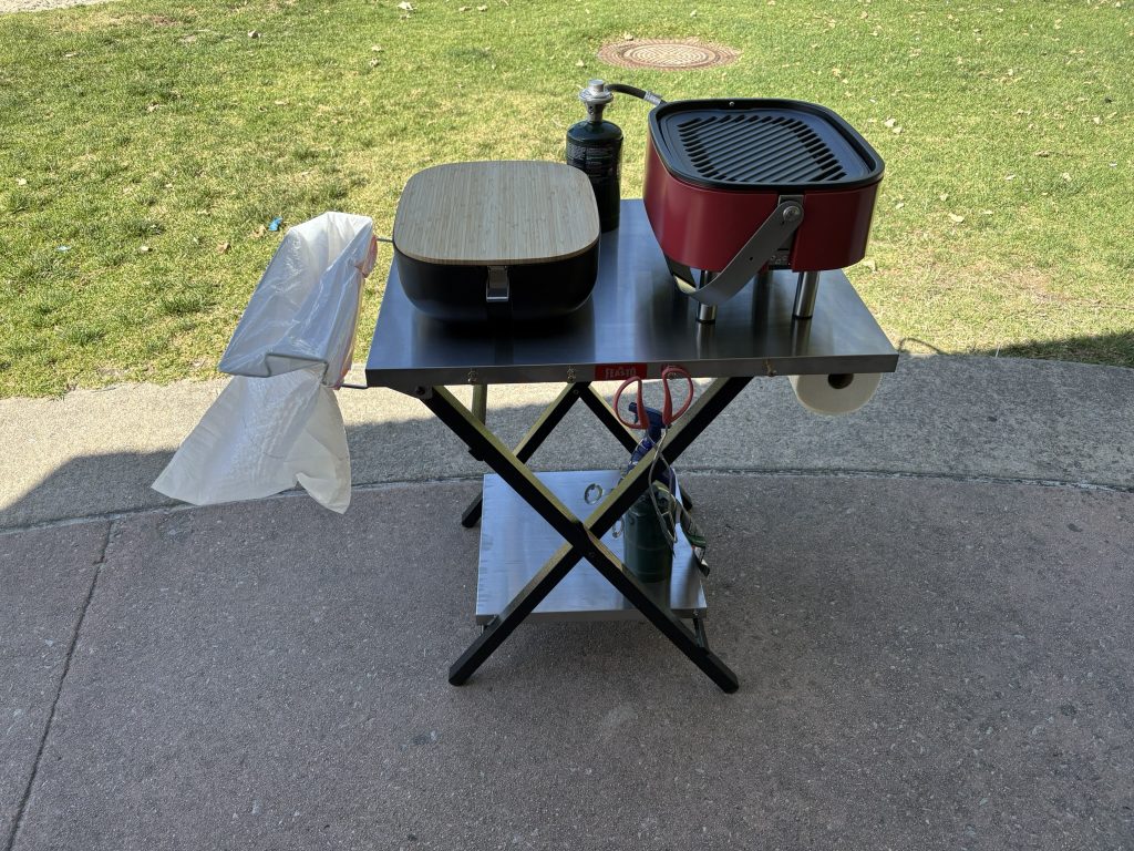 Cuisinart Venture Portable Gas Grill setup at park